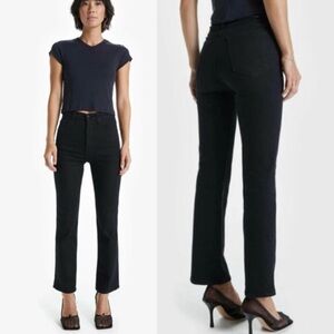 MOTHER Jeans The Tripper Cropped Mid-Rise Not Guilty Black Size 28